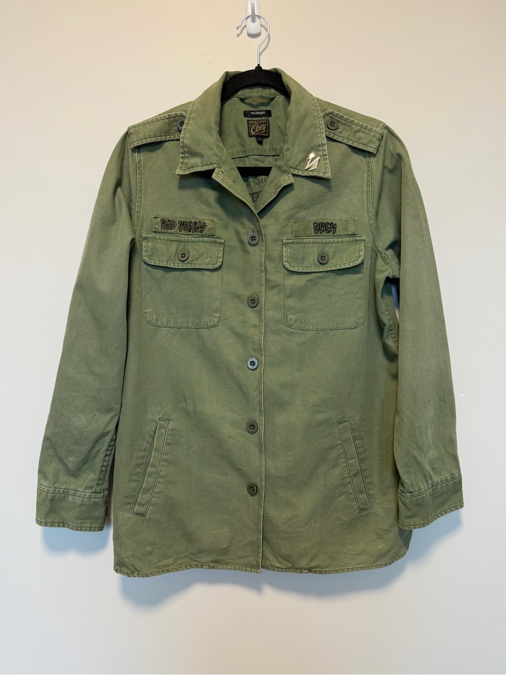 Obey Olive Green Military Utility Jacket